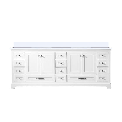 Lexora Dukes 84 in. White Double Sink Bath Vanity