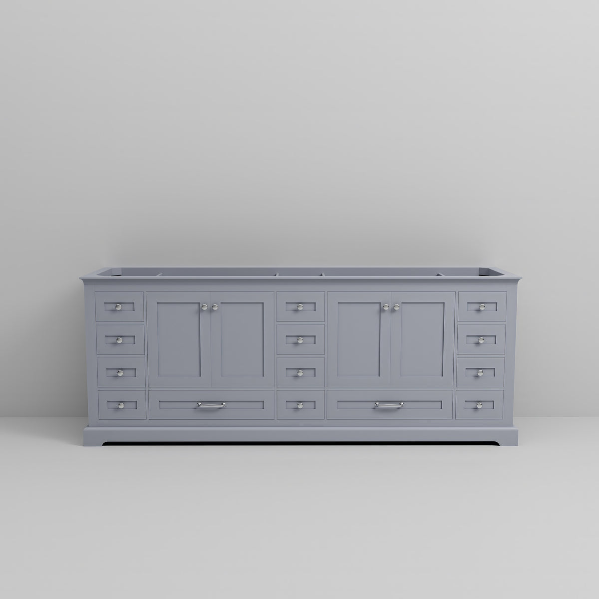 Lexora Dukes 84 in. Dark Grey Double Sink Bath Vanity