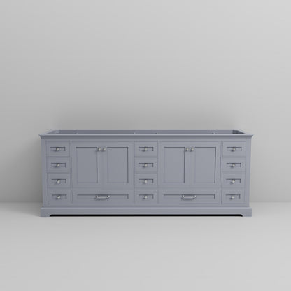 Lexora Dukes 84 in. Dark Grey Double Sink Bath Vanity