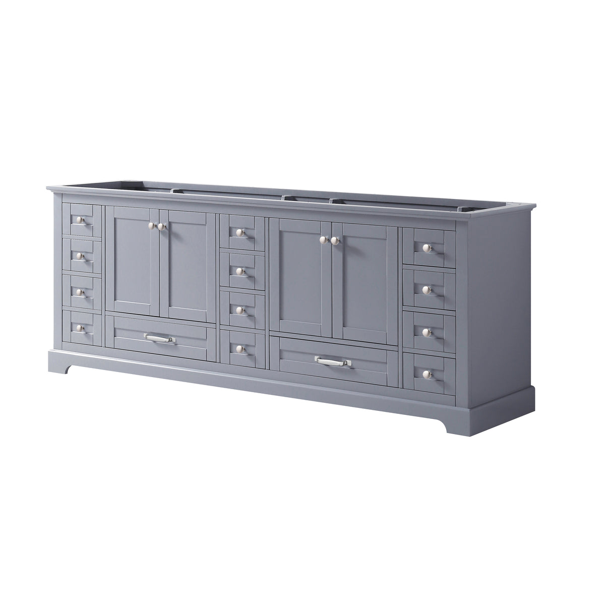 Lexora Dukes 84 in. Dark Grey Double Sink Bath Vanity