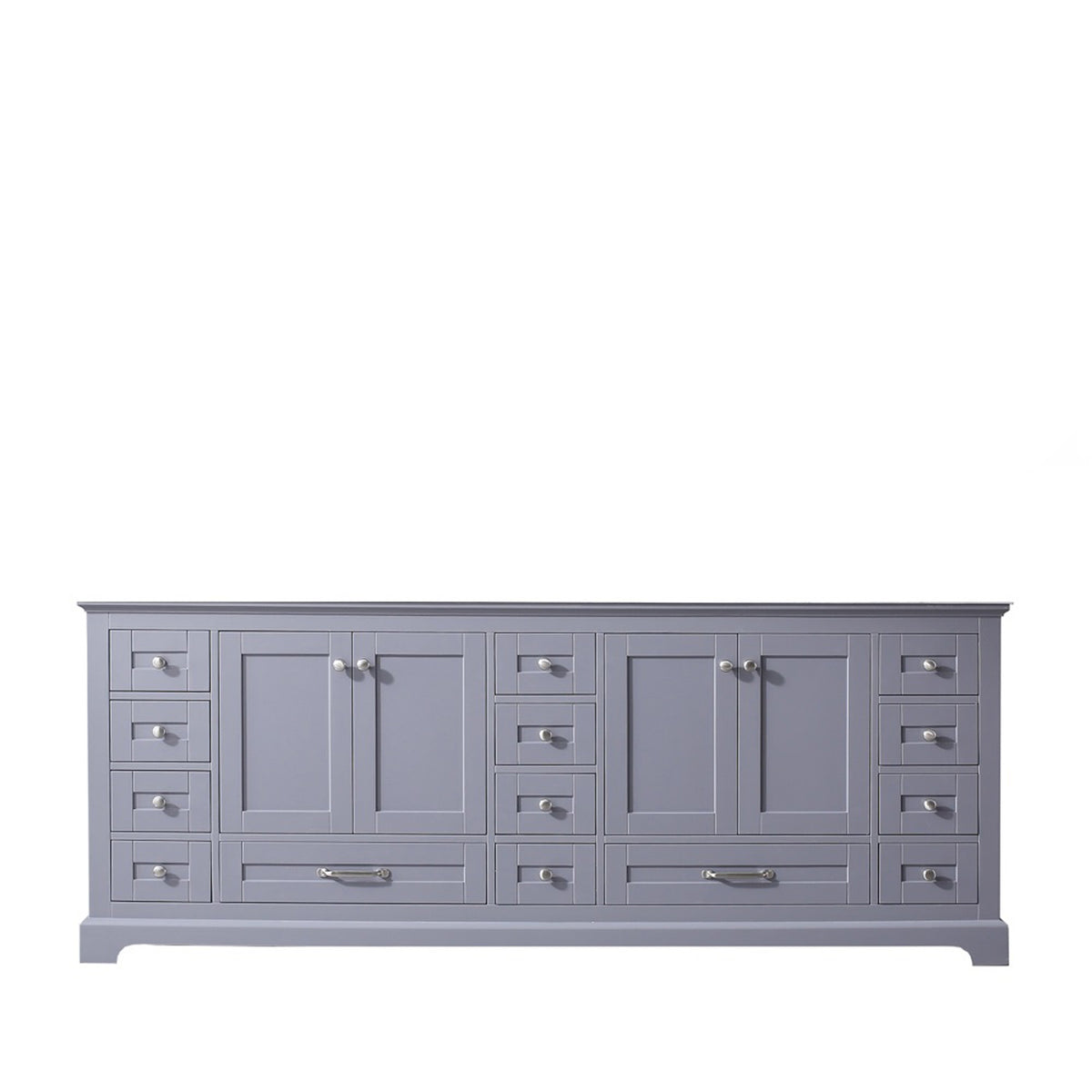 Lexora Dukes 84 in. Dark Grey Double Sink Bath Vanity