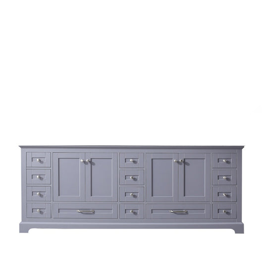 Lexora Dukes 84 in. Dark Grey Double Sink Bath Vanity