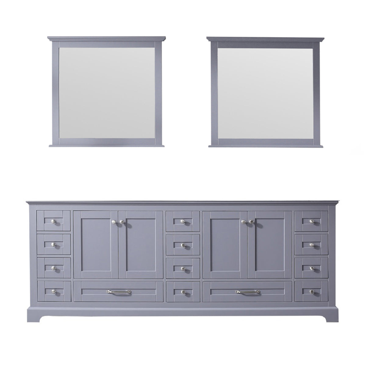 Lexora Dukes 84 in. Dark Grey Double Sink Bath Vanity
