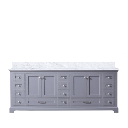 Lexora Dukes 84 in. Dark Grey Double Sink Bath Vanity