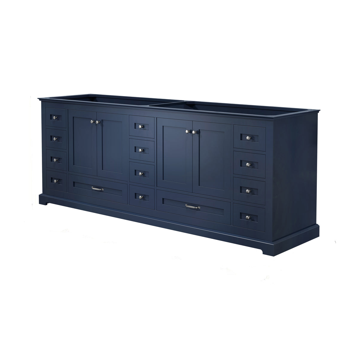 Lexora Dukes 84 in. Navy Blue Double Sink Bath Vanity