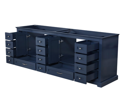 Lexora Dukes 84 in. Navy Blue Double Sink Bath Vanity