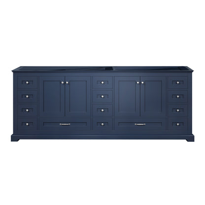 Lexora Dukes 84 in. Navy Blue Double Sink Bath Vanity