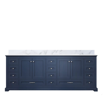Lexora Dukes 84 in. Navy Blue Double Sink Bath Vanity