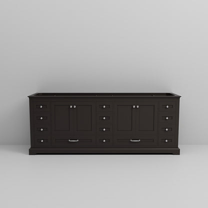 Lexora Dukes 84 in. Espresso Double Sink Bath Vanity