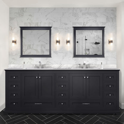 Lexora Dukes 84 in. Espresso Double Sink Bath Vanity