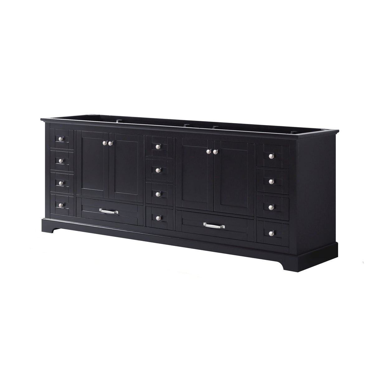 Lexora Dukes 84 in. Espresso Double Sink Bath Vanity
