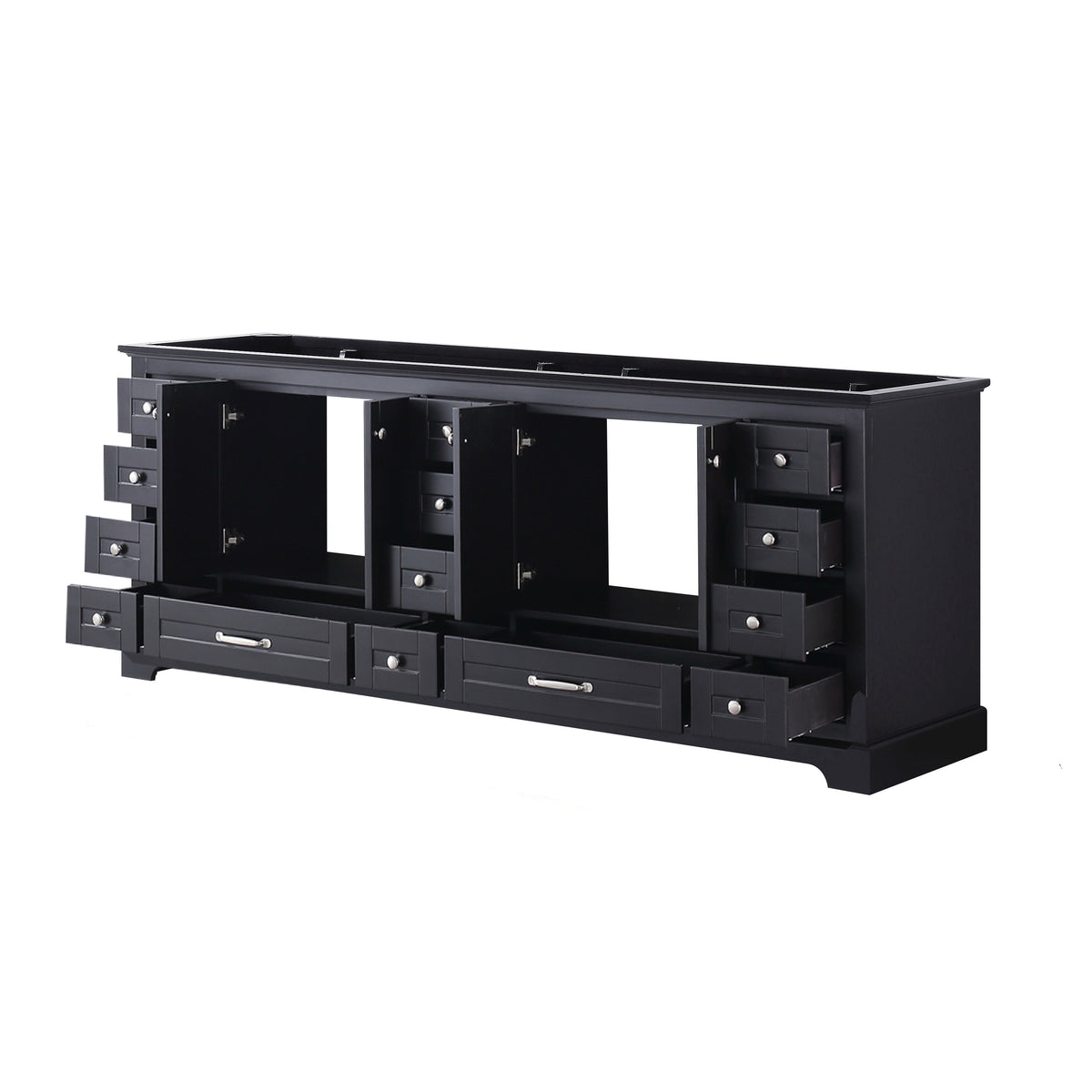 Lexora Dukes 84 in. Espresso Double Sink Bath Vanity