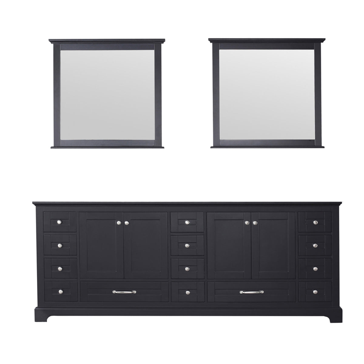 Lexora Dukes 84 in. Espresso Double Sink Bath Vanity
