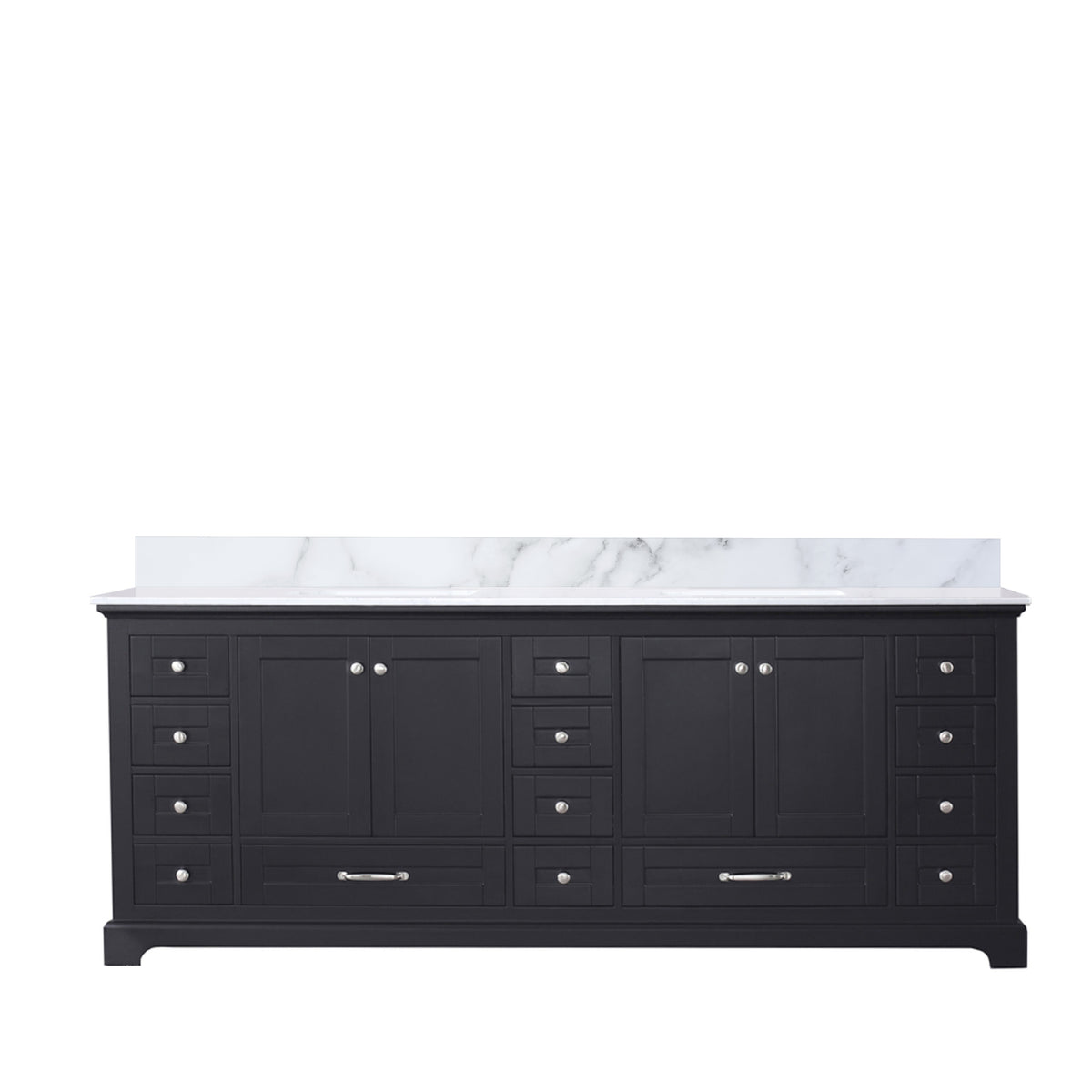 Lexora Dukes 84 in. Espresso Double Sink Bath Vanity