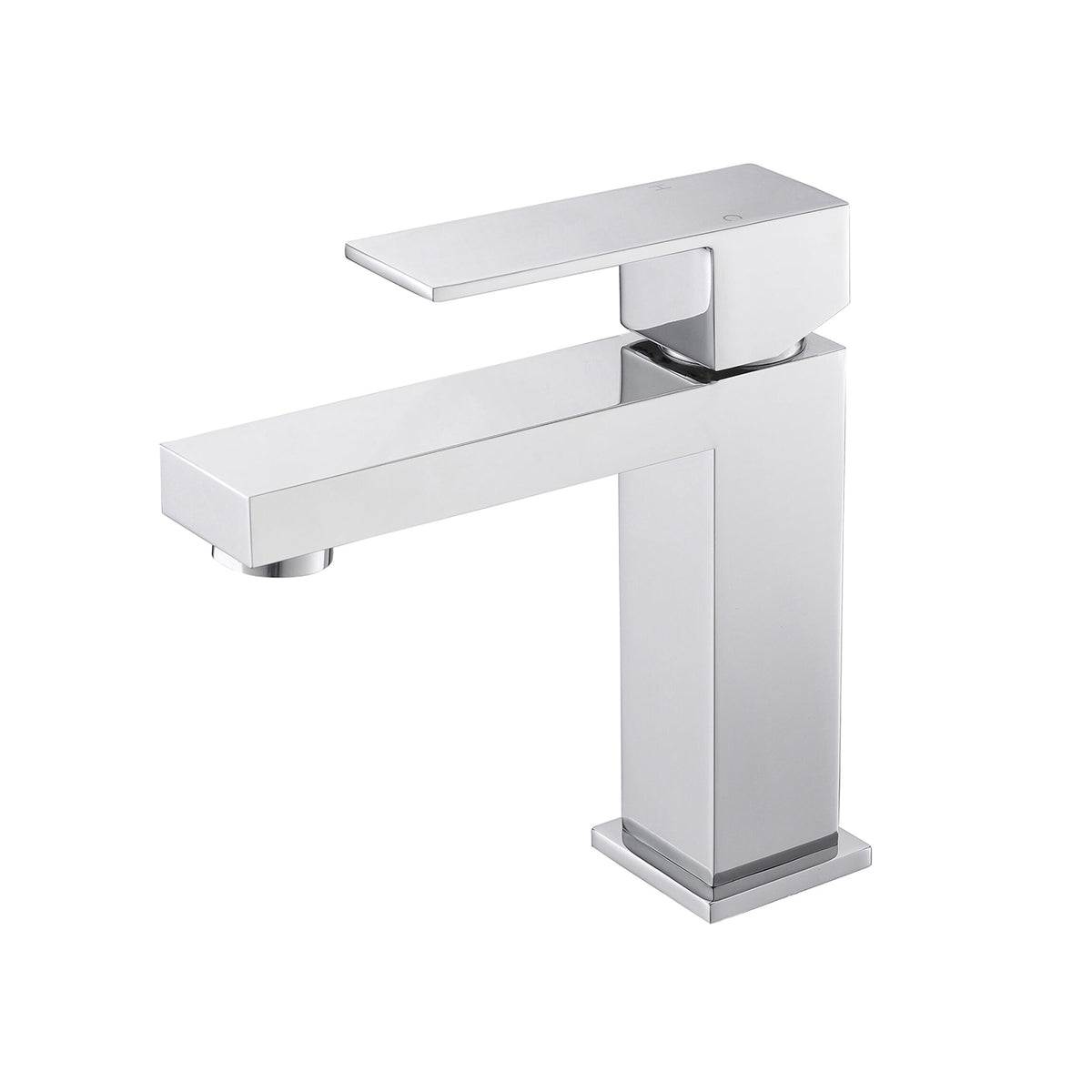 Lexora Monte Single Hole Stainless Steel Bathroom Faucet in Chrome