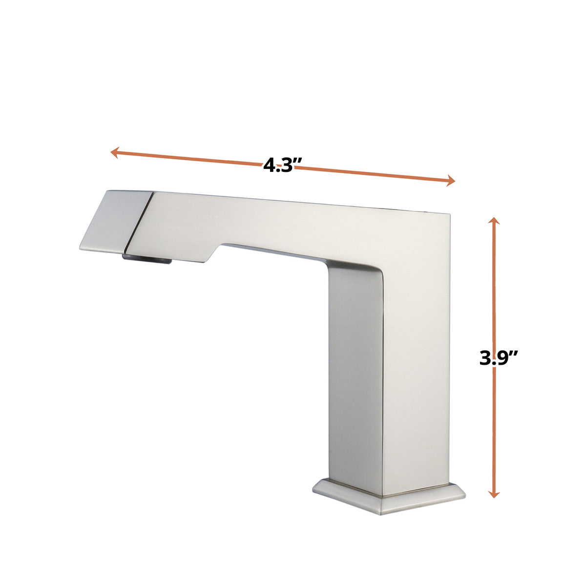 Lexora Labaro Single Hole Brass Bathroom Faucet in Brushed Nickel