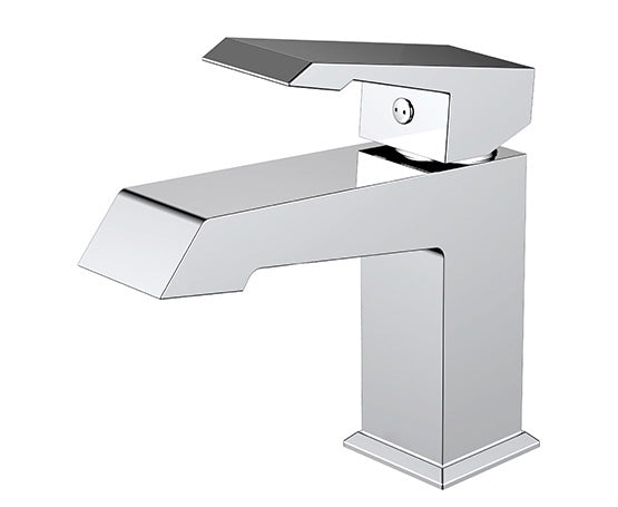 Lexora Labaro Single Hole Brass Bathroom Faucet in Chrome