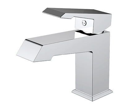 Lexora Labaro Single Hole Brass Bathroom Faucet in Chrome
