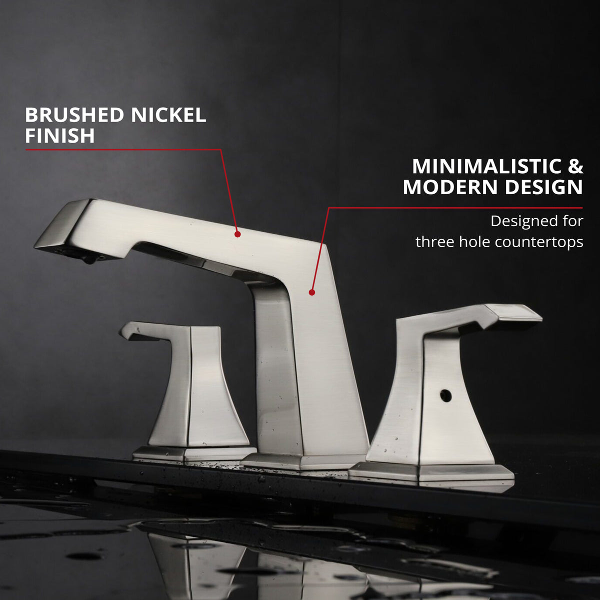 Lexora Balduina 8 in. Widespread 3-Hole Brass Bathroom Faucet in Brushed Nickel