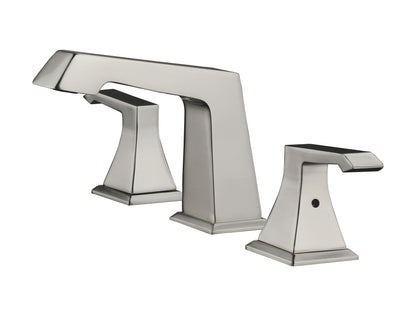 Lexora Balduina 8 in. Widespread 3-Hole Brass Bathroom Faucet in Brushed Nickel