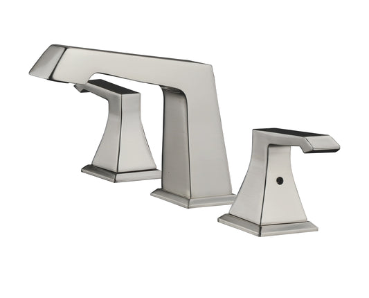 Lexora Balduina 8 in. Widespread 3-Hole Brass Bathroom Faucet in Brushed Nickel