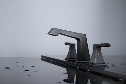 Lexora Balduina 8 in. Widespread 3-Hole Brass Bathroom Faucet in Matte Black