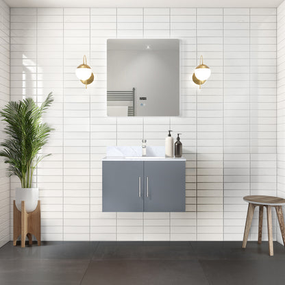 Lexora Geneva 30 in. Dark Grey Single Sink Bath Vanity