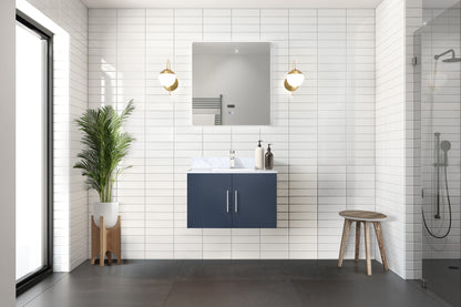 Lexora Geneva 30 in. Navy Blue Single Sink Bath Vanity