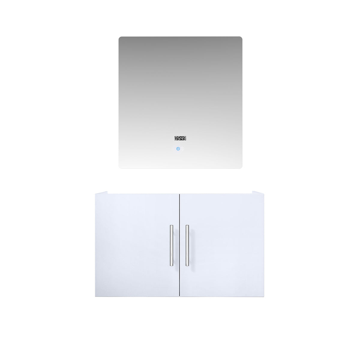 Lexora Geneva 30 in. Glossy White Single Sink Bath Vanity