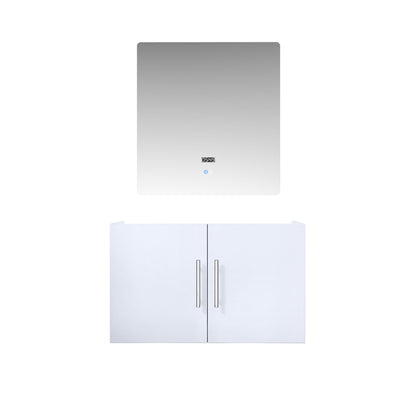 Lexora Geneva 30 in. Glossy White Single Sink Bath Vanity
