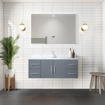 Lexora Geneva 48 in. Dark Grey Single Sink Bath Vanity