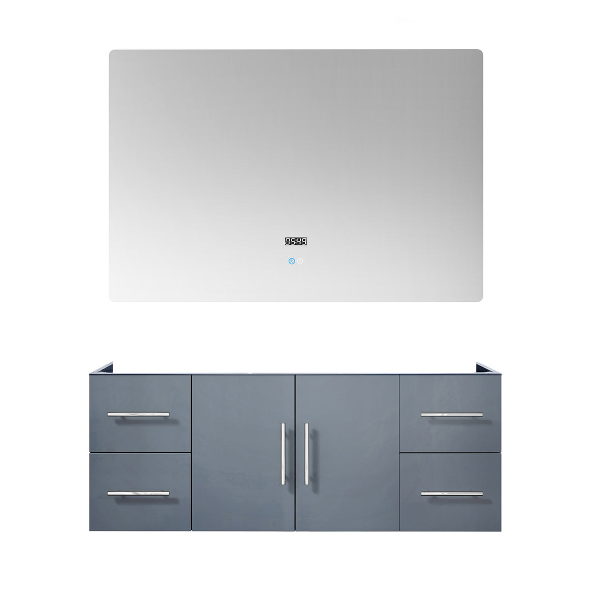 Lexora Geneva 48 in. Dark Grey Single Sink Bath Vanity