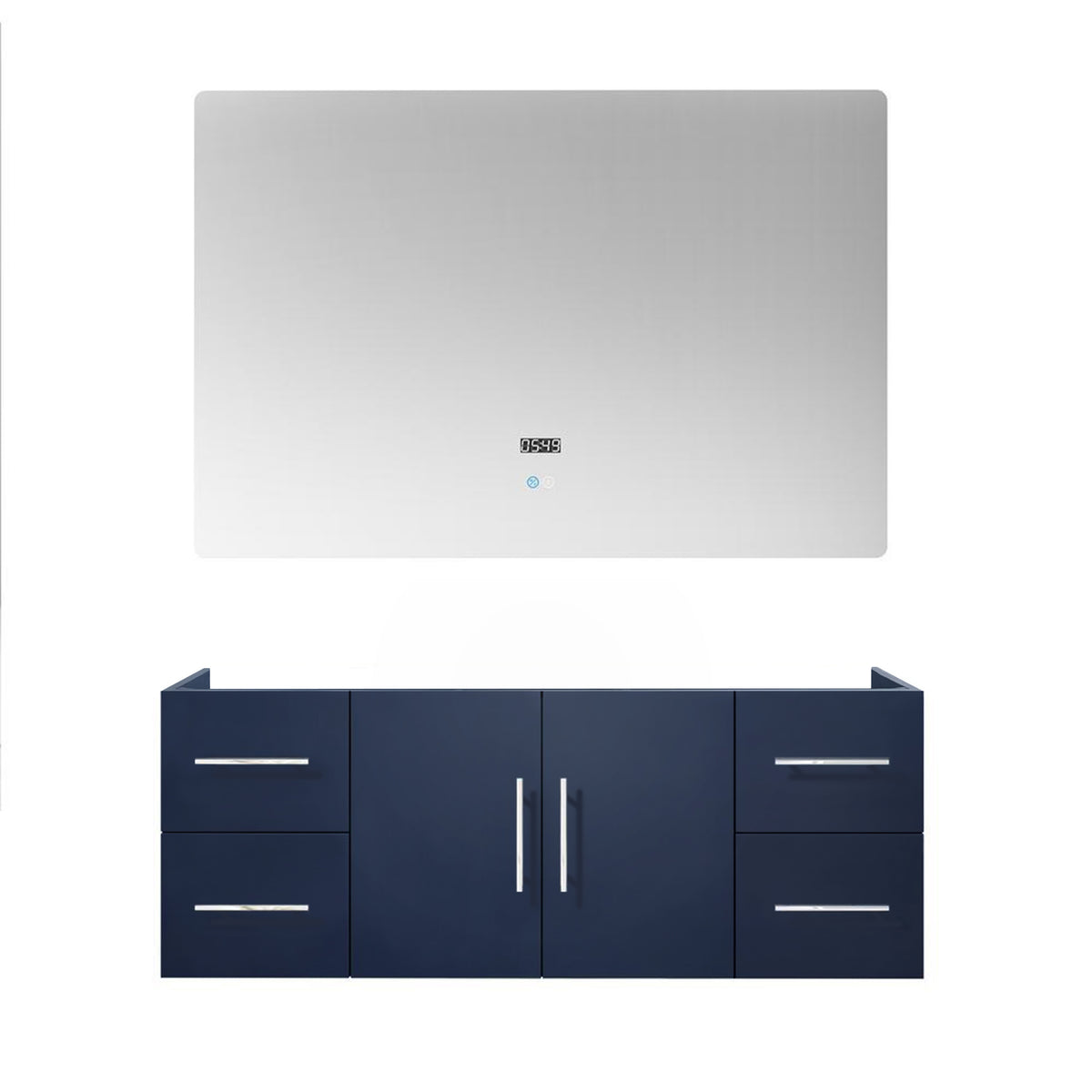 Lexora Geneva 48 in. Navy Blue Single Sink Bath Vanity