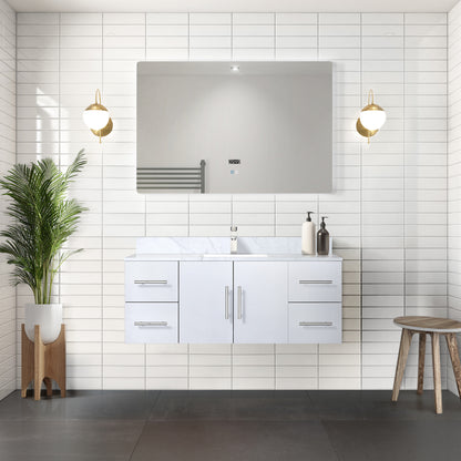 Lexora Geneva 48 in. Glossy White Single Sink Bath Vanity