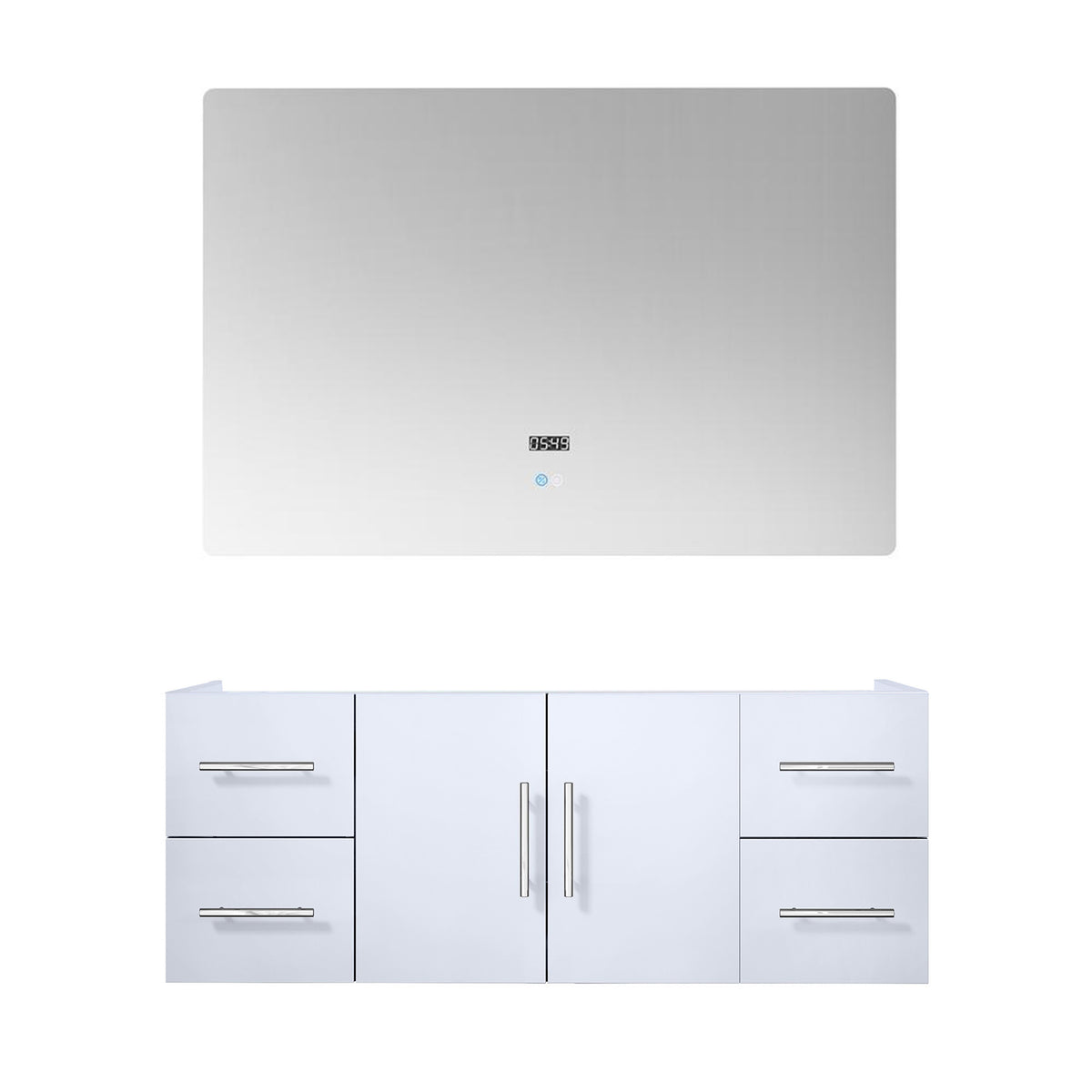 Lexora Geneva 48 in. Glossy White Single Sink Bath Vanity
