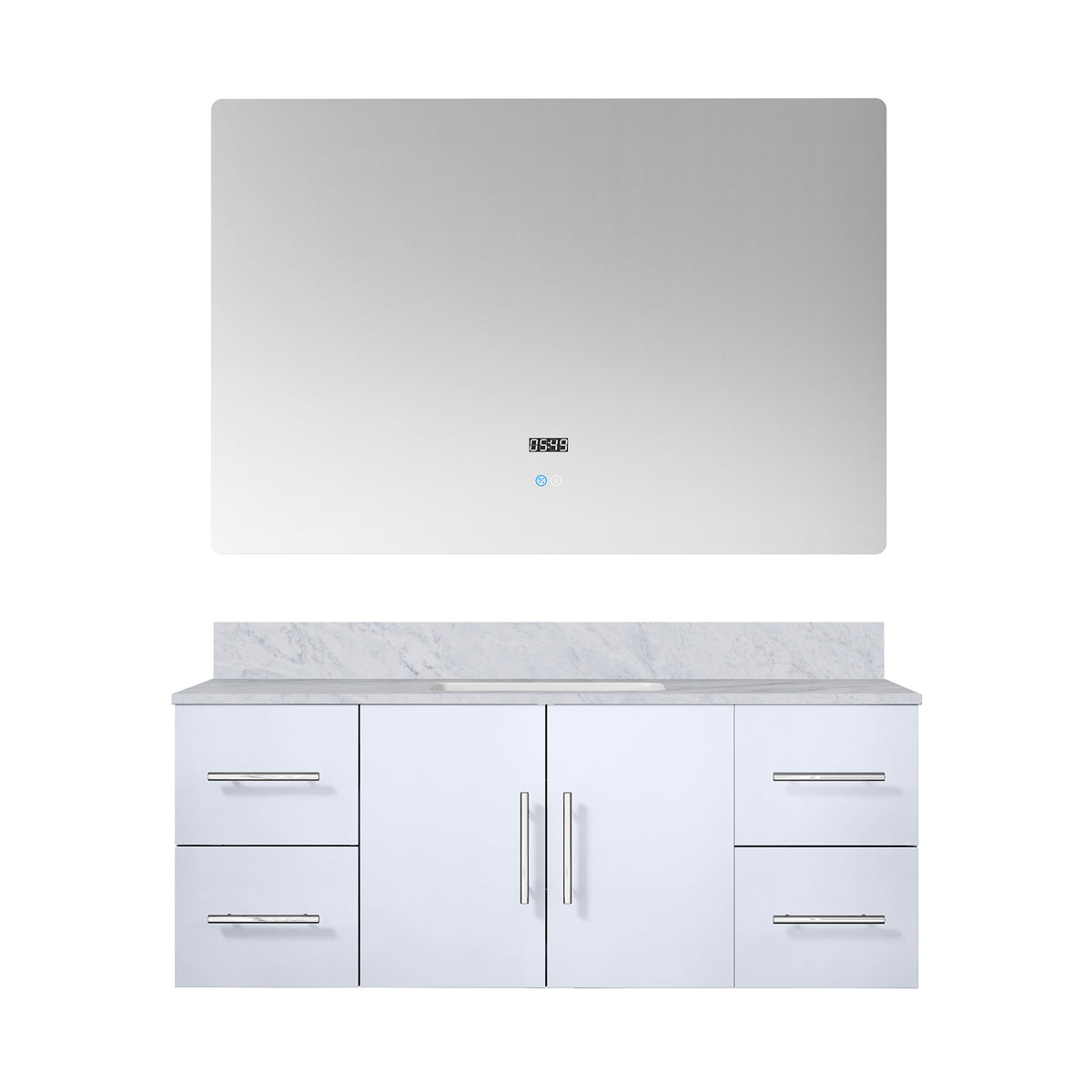 Lexora Geneva 48 in. Glossy White Single Sink Bath Vanity