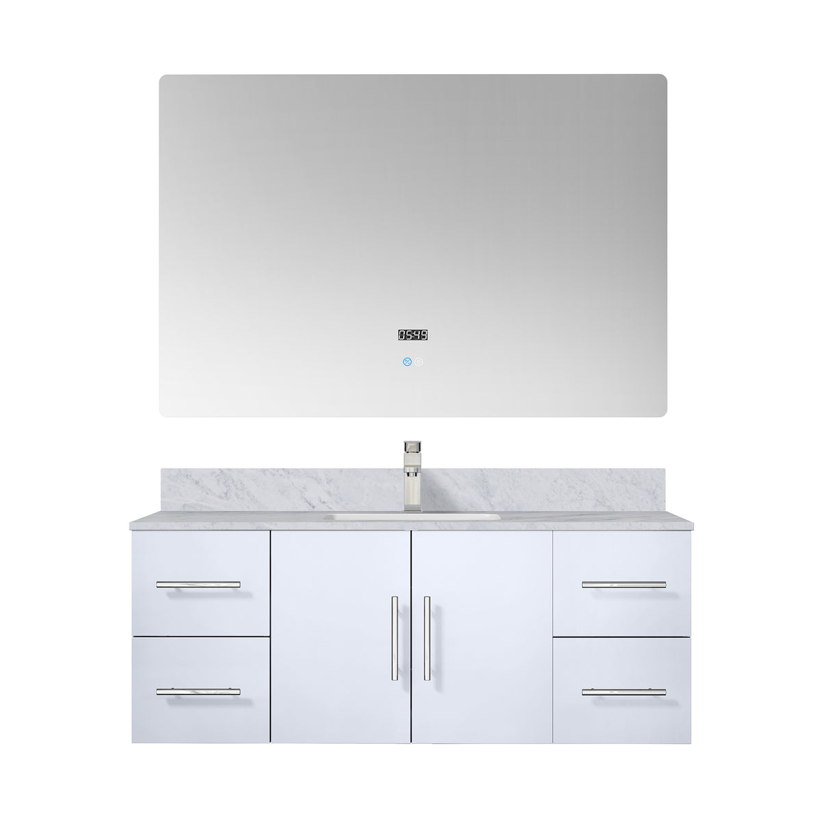 Lexora Geneva 48 in. Glossy White Single Sink Bath Vanity