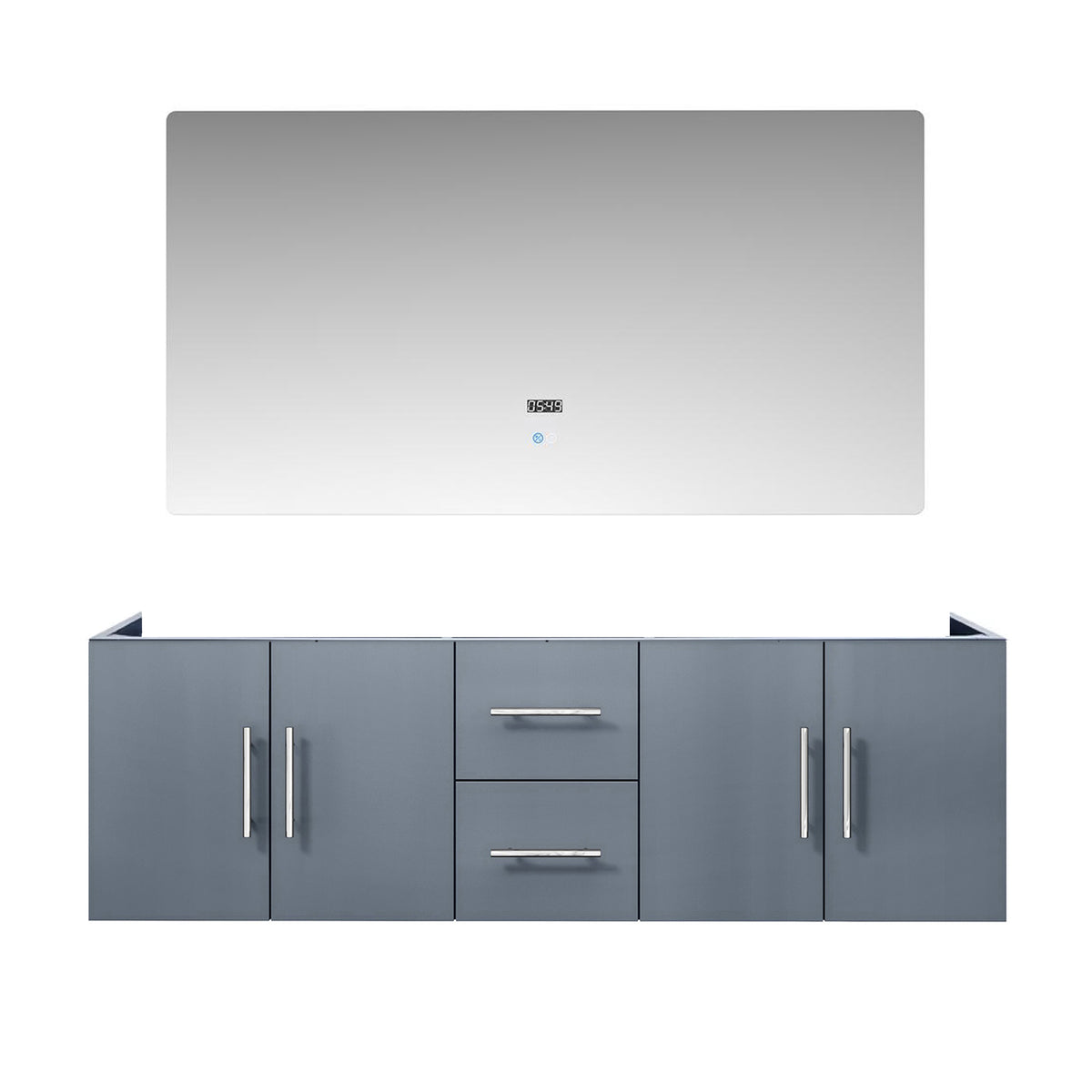Lexora Geneva 60 in. Dark Grey Double Sink Bath Vanity