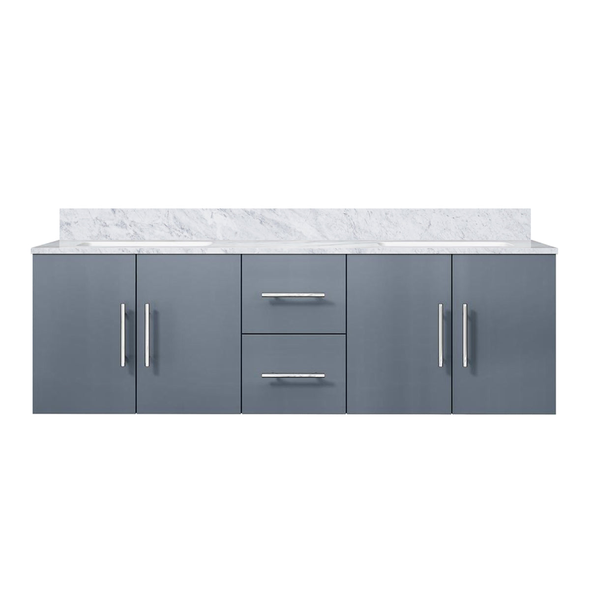 Lexora Geneva 60 in. Dark Grey Double Sink Bath Vanity
