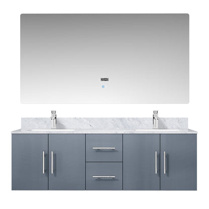 Lexora Geneva 60 in. Dark Grey Double Sink Bath Vanity
