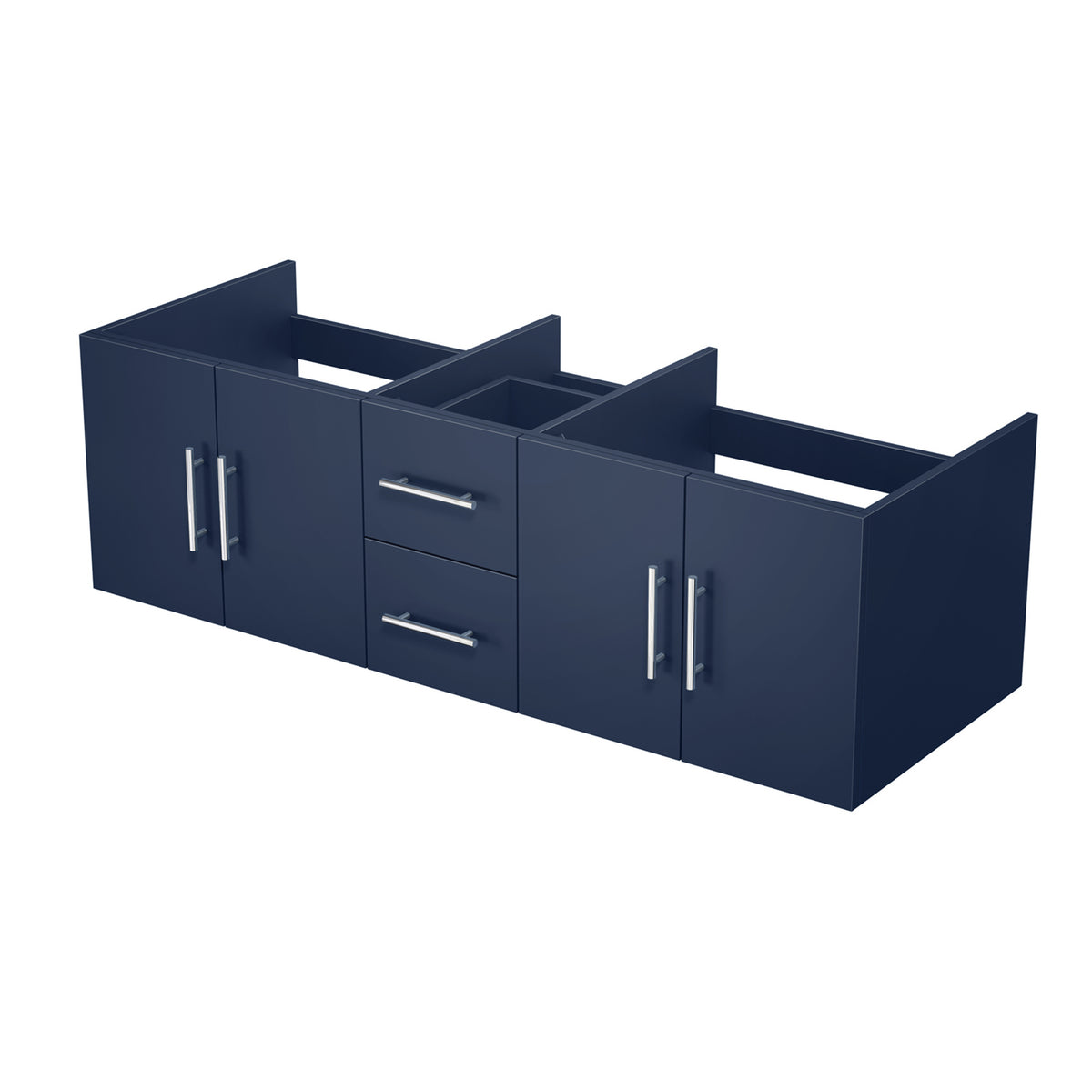 Lexora Geneva 60 in. Navy Blue Double Sink Bath Vanity