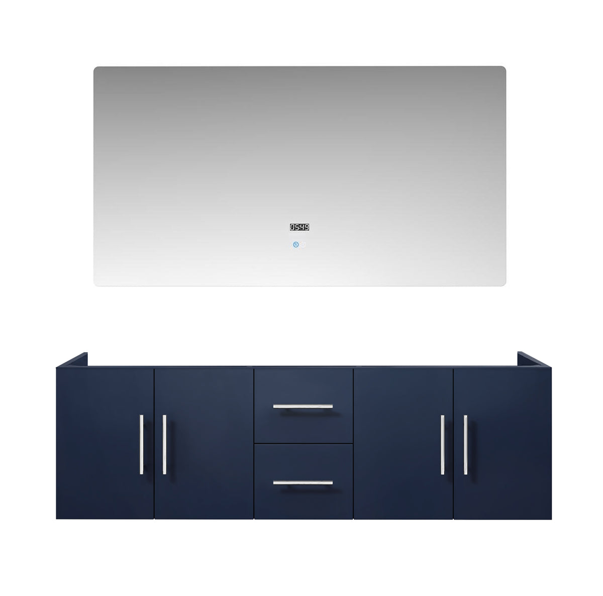 Lexora Geneva 60 in. Navy Blue Double Sink Bath Vanity