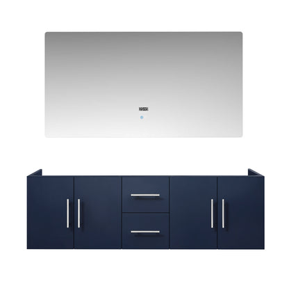 Lexora Geneva 60 in. Navy Blue Double Sink Bath Vanity