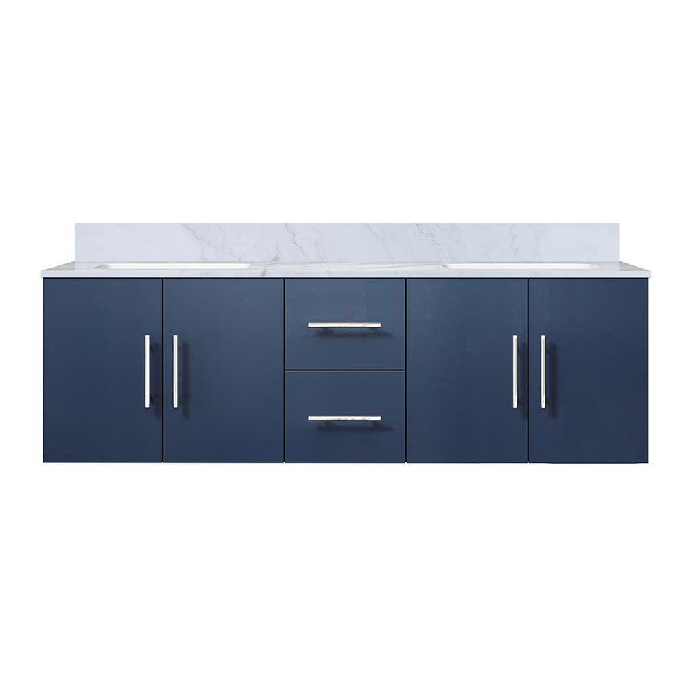 Lexora Geneva 60 in. Navy Blue Double Sink Bath Vanity