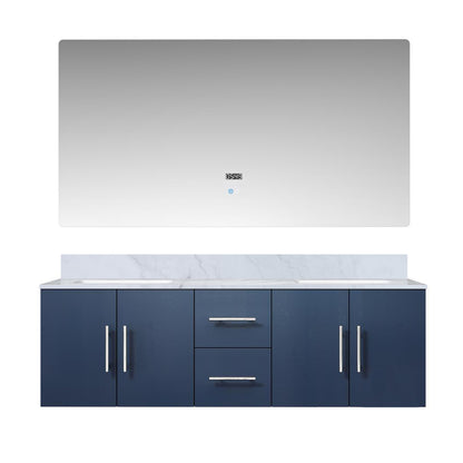 Lexora Geneva 60 in. Navy Blue Double Sink Bath Vanity