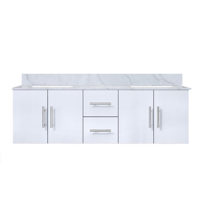 Lexora Geneva 60 in. Glossy White Double Sink Bath Vanity