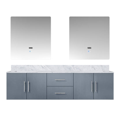 Lexora Geneva 72 in. Dark Grey Double Sink Bath Vanity