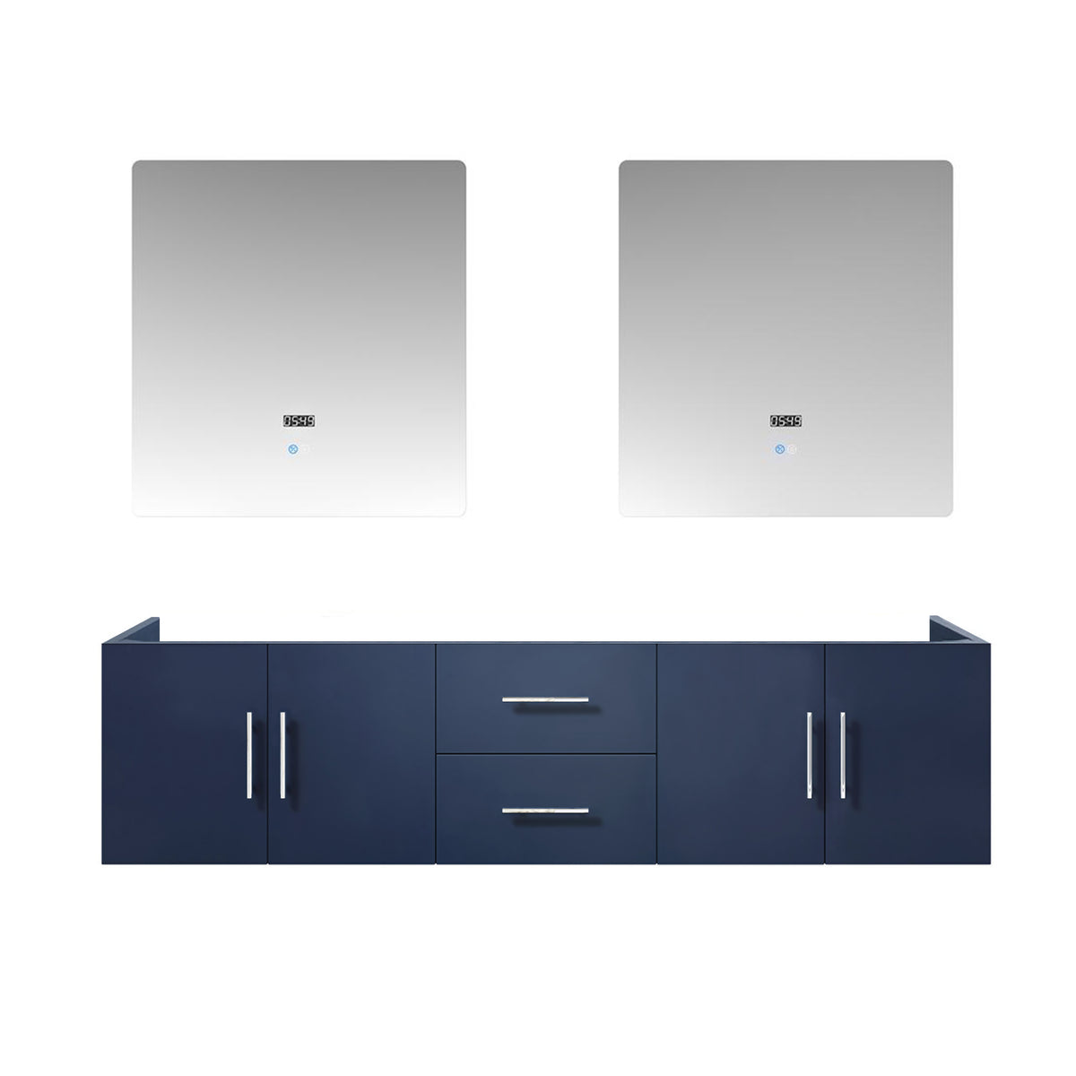 Lexora Geneva 72 in. Navy Blue Double Sink Bath Vanity