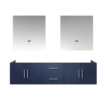 Lexora Geneva 72 in. Navy Blue Double Sink Bath Vanity