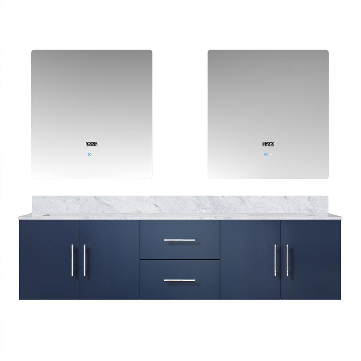 Lexora Geneva 72 in. Navy Blue Double Sink Bath Vanity